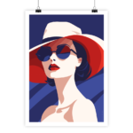 poster minimal art - french style woman #1