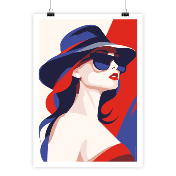 poster minimal art - french style woman #2
